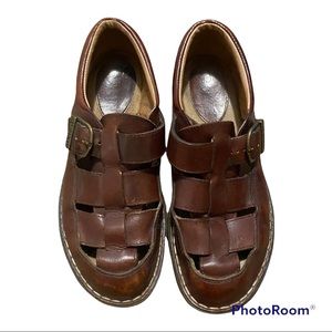 Born open weave leather shoes